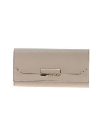Pre-owned Montblanc Leather Wallet In Gray