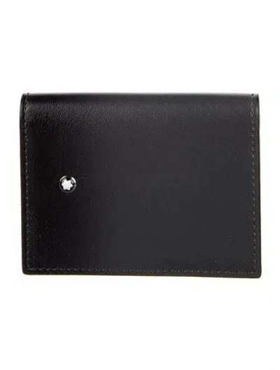 Pre-owned Montblanc Leather Wallet In Gray