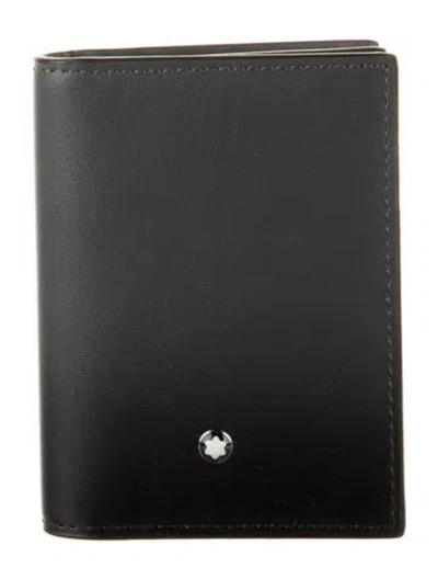 Pre-owned Montblanc Leather Wallet In Gray