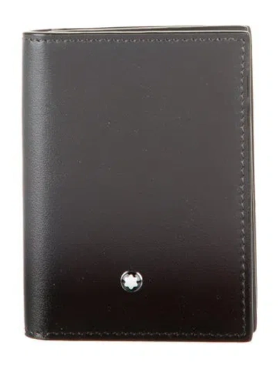Pre-owned Montblanc Leather Wallet In Gray
