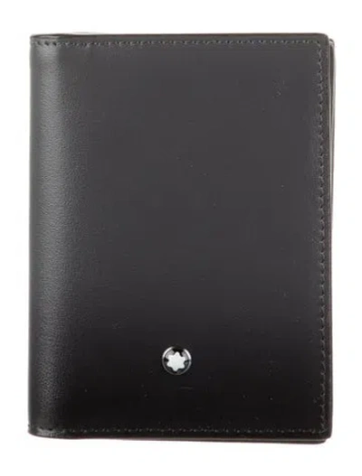 Pre-owned Montblanc Leather Wallet In Gray