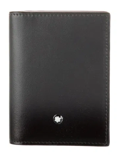 Pre-owned Montblanc Leather Wallet In Gray
