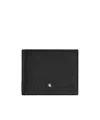 Montblanc Grain Leather 4cc Wallet With Coin Case In Red