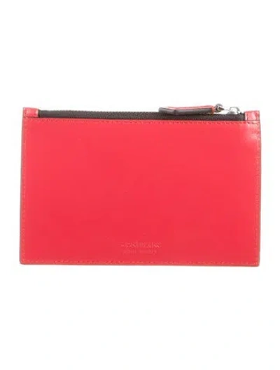Pre-owned Montblanc Leather Wallet In Red