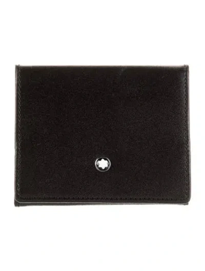 Pre-owned Montblanc Leather Wallet W/ Tags In Black