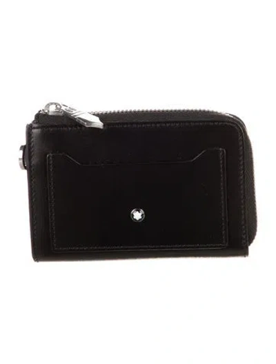Pre-owned Montblanc Leather Wallet W/ Tags In Black