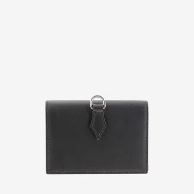 Montblanc Leather With D-ring Detail Card Case In Black