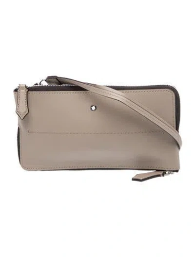 Pre-owned Montblanc Leather Wristlet In Neutral