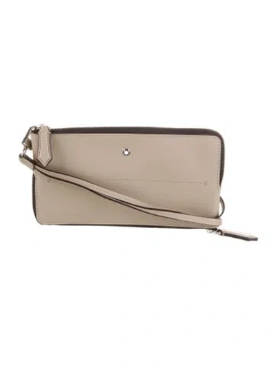 Pre-owned Montblanc Leather Wristlet W/ Tags