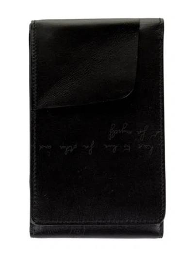 Pre-owned Montblanc Limited Edition George Bernard Shaw Leather Note Wallet In Black