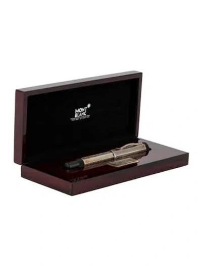 Pre-owned Montblanc Limited Edition Patron Of The Arts Lorenzo De Medici 4810 Fountain Pen In Silver