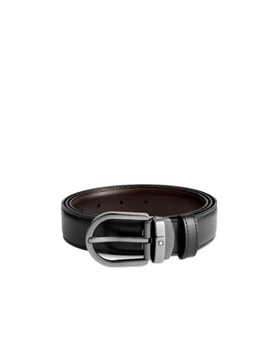 Montblanc Logo Belt In Black