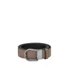 Montblanc Men's Horseshoe Buckle Leather Belt In Gray
