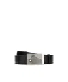 Montblanc Logo Buckled Reversible Belt In Black