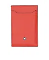 Montblanc Logo Card Bag In Red