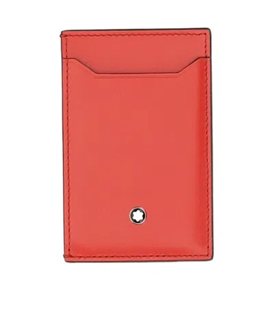Montblanc Logo Card Bag In Red