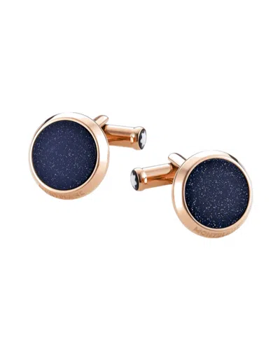 Montblanc Logo Cufflinks In Gold