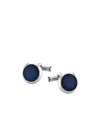 Montblanc Stainless Steel And Blue Goldstone Meisterstück Cufflinks In Blue