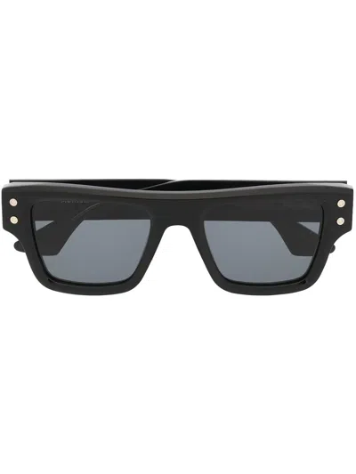 Montblanc Logo-detail Sunglasses In 黑色