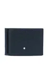 Montblanc Black Leather Wallet In White