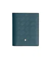 Montblanc Logo-detailed Compact Wallet In Blue