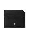 Montblanc Logo Detailed Soft Leather Card Case In Black