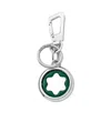 Montblanc Logo Engraved Keyring In Silver