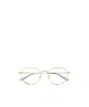 Montblanc Logo-engraved Round-frame Glasses In Nude