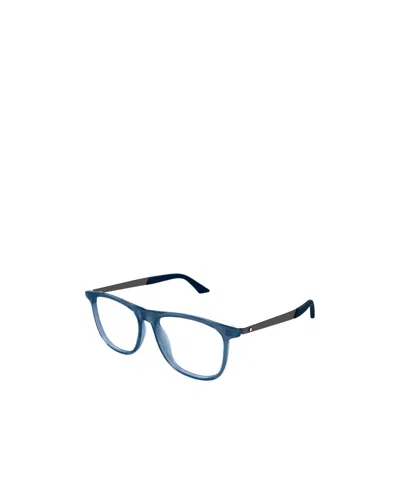 Montblanc Logo Flat Mirror In Blue