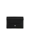 Montblanc Logo Plaque Foldover Top Wallet In Black