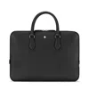 Montblanc Logo-plaque Leather Laptop Bag In Black