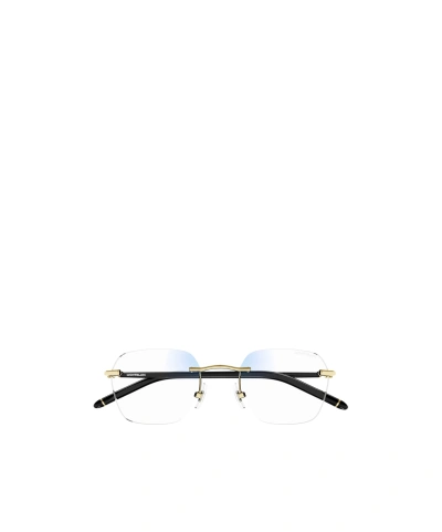Montblanc Logo-plaque Square-frame Glasses In White