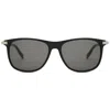 Montblanc Logo-plaque Square-frame Sunglasses In Black