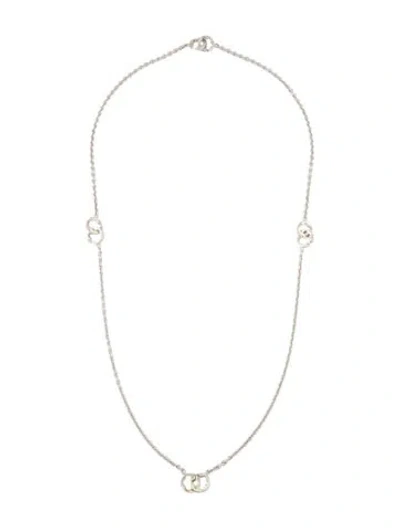 Pre-owned Montblanc Logo Station Necklace, 25.25" In Multi