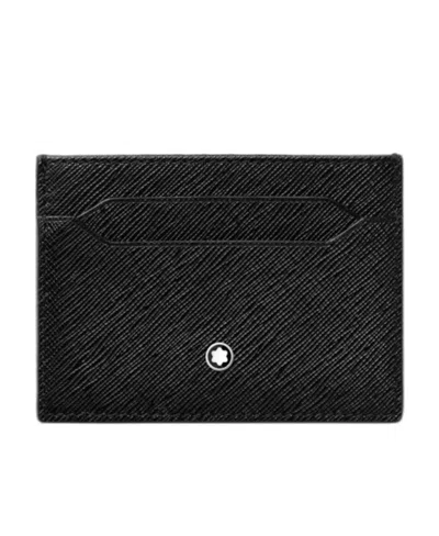 Montblanc Sartorial Leather Card Holder In Black