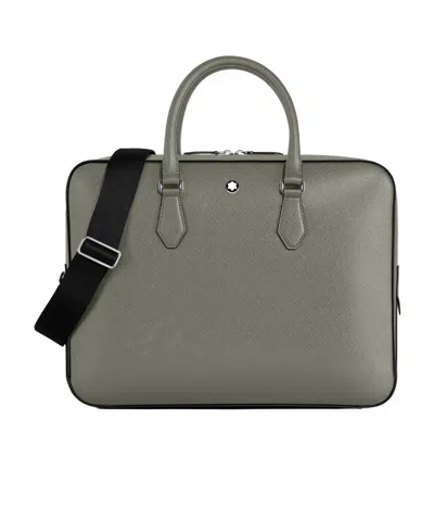 Montblanc Logo Tote Bag In Medium Gray