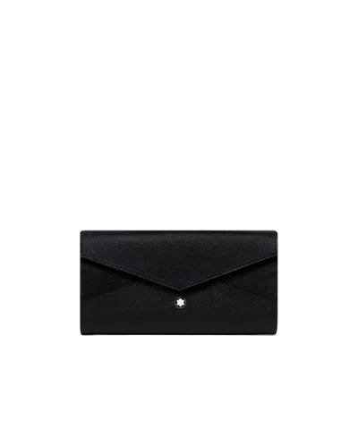Montblanc Logo Wallet In Black