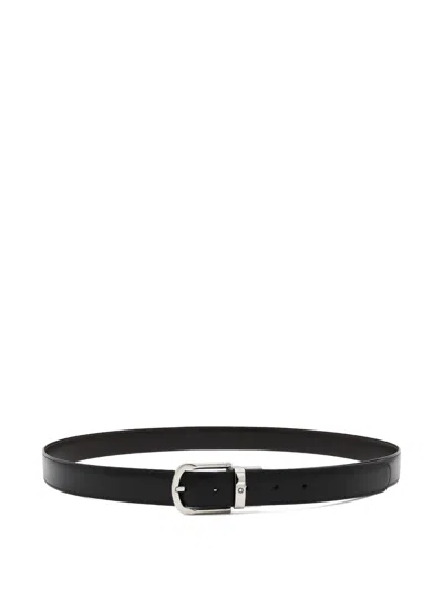 Montblanc Logo-detail Belt In Black