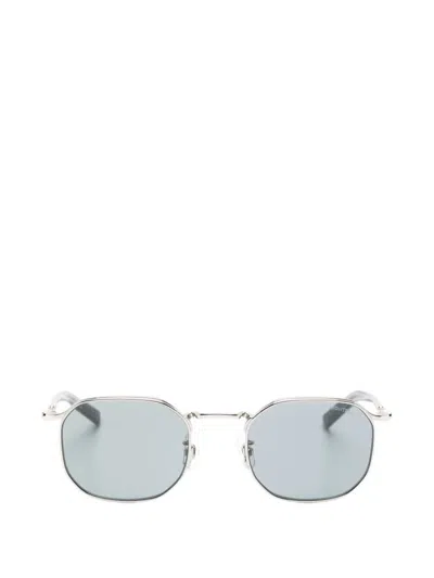 Montblanc Logo-detail Sunglasses In Silver