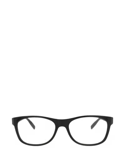 Montblanc Logo-plaque Square-frame Glasses In Black