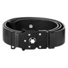 Montblanc M Lock 35mm Grainy Leather Belt In Black