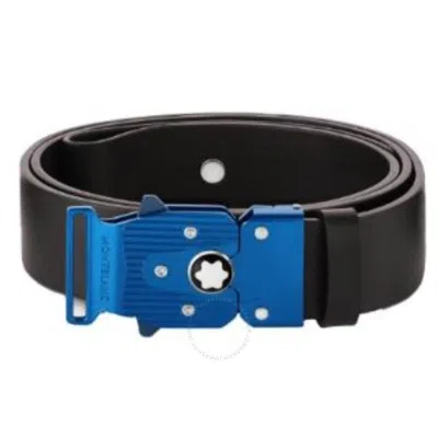 Montblanc M Lock 4810 Buckle 35mm Leather Belt 131170 In Black