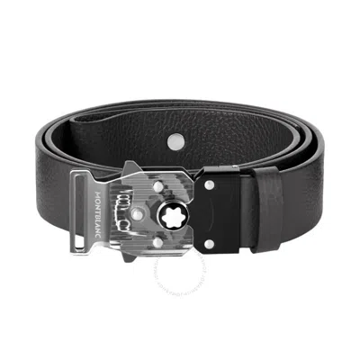 Montblanc M Lock 4810 Grainy Leather 35 Mm Belt In Grey