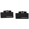 MONTBLANC MONTBLANC M RECTANGULAR BLACK PVD CUFFLINKS