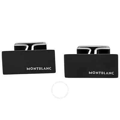 Montblanc M Rectangular Black Pvd Cufflinks