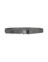 Montblanc Man Belt Charcoal Size Onesize Cow Leather, Brass In Grey