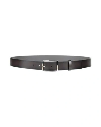 Montblanc Man Belt Dark Brown Size Onesize Leather