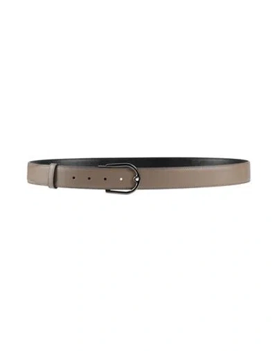 Montblanc Man Belt Taupe Size Onesize Leather In Brown