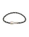 Montblanc Man Bracelet Black Size S Nylon, Steel In Black