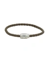 Montblanc Man Bracelet Khaki Size - Leather, Steel